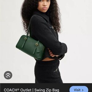 Coach Dark Green Shoulder Bag